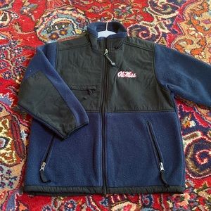OLE MISS Fleece Zip Jacket a pay by CHARLES RIVER Size S Small 7 8